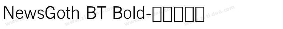 NewsGoth BT Bold字体转换